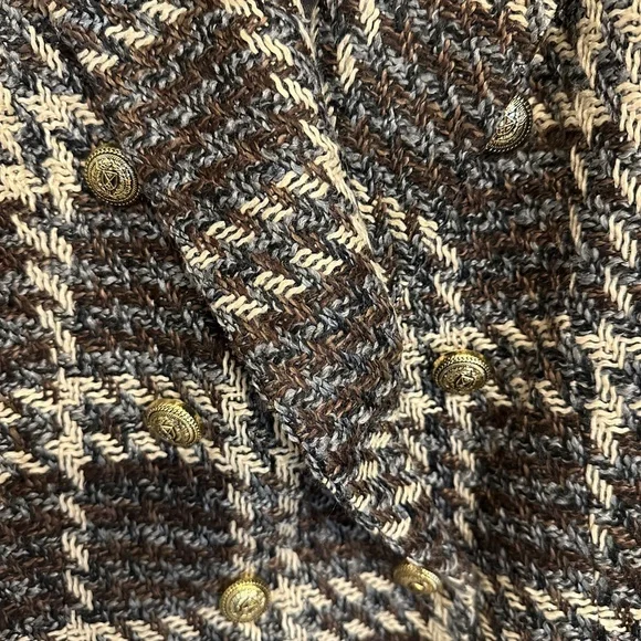 Zara Brown Plaid Coat - Picture 10 of 14